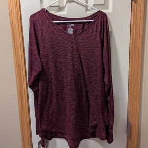 WOMEN'S athletic V-neck Long Sleeve shirt